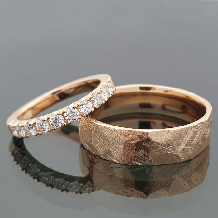 Vestuviniai žiedai su deimantais (vz175)